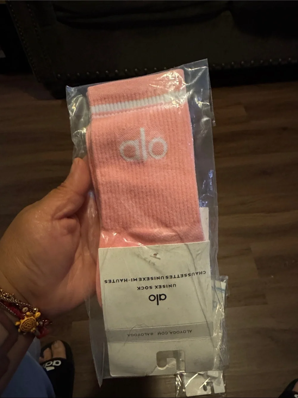 Unisex Crew Socks - Pink, Cream, White (3-Pack)
